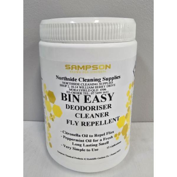 Sampson - Bin Easy Bin Cleaner & Deodoriser - Fly Repellent with Citronella & Peppermint Oil