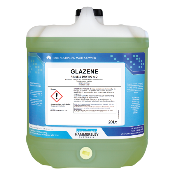 Hammersley Glazene – Rinse & Drying Aid Machine Dishwashing