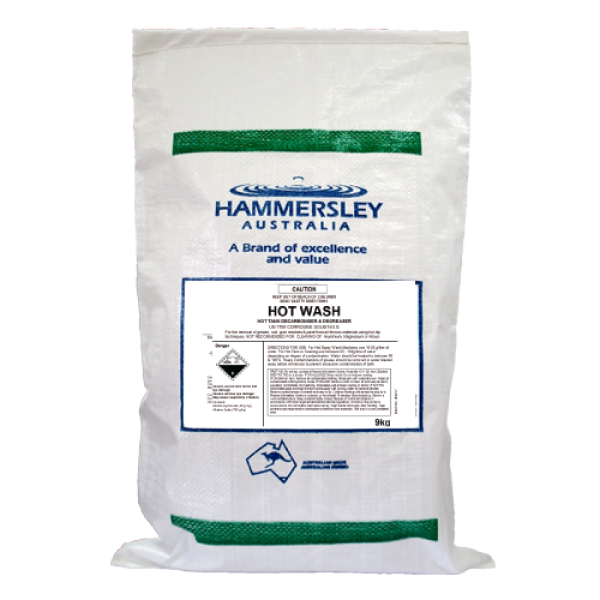 xxxxxHammersley – Hot Wash – Machine Parts Cleaning Powder – 25 kg Soft Pack – Hot Wash Parts Washer Degreaser