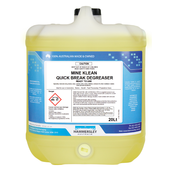 Hammersley Mine Klean Quick Break Degreaser