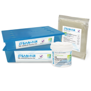 SAN-AIR - AIR CONDITIONING/HANDLER GEL DIFFUSER - 100g, 500g, 1kg - Airborne Bacteria and Mould Remover