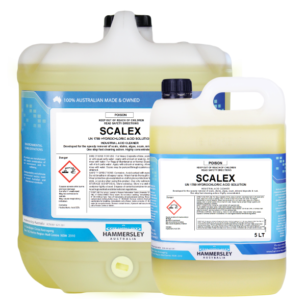xHammersley – Scalex – Inhibited Acid Concentrate – 5 L Jerrycan – Heavy-Duty Descaler & Mineral Remover