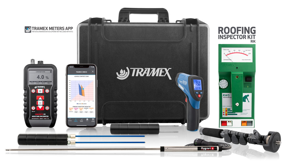 TRAMEX - RIK Roofing Inspector Kit – Flat Roof Leak & Moisture Survey Kit