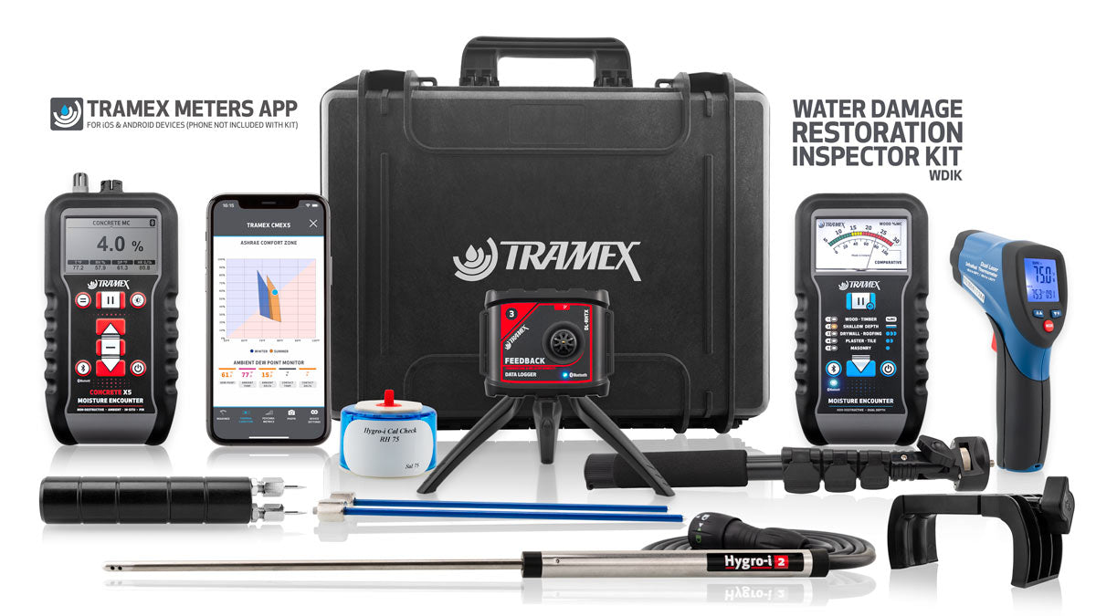 TRAMEX - WDIK Water Damage Restoration Inspector Kit – Full Moisture & RH Analysis