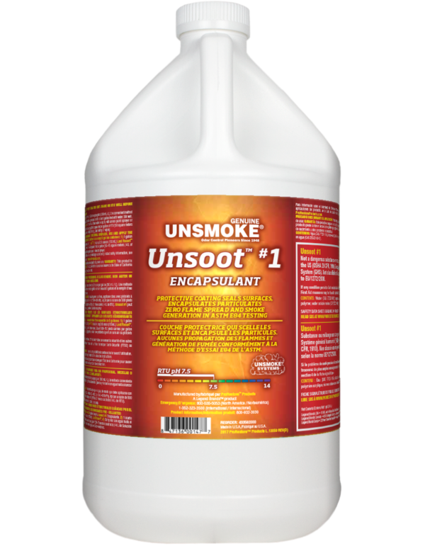 Unsmoke – 433502000 UNSOOT #1 ENCAPSULANT – Soot Sealer for Fire Restoration