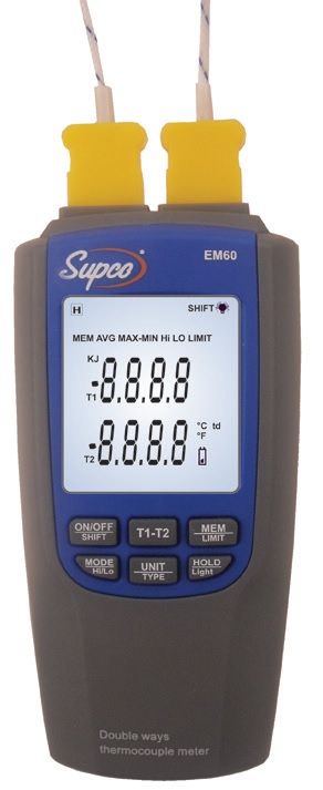 Viper - Dual Differential Thermometer EM60 - Fast Inlet/Outlet Temperature Comparisons