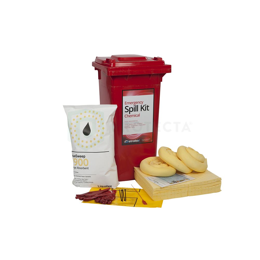 Spill Kit 120L Wheeled Bin - Chemical
