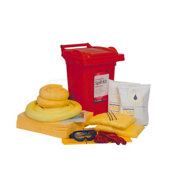 Spill Kit 60L Wheeled Bin – Chemical